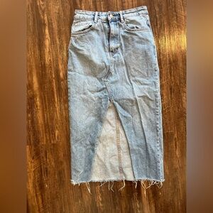 Zara Authentic Denim TRF Blue Denim Skirt S